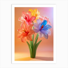 Dreamy Inflatable Flowers Amaryllis 1 Art Print
