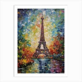 Eiffel Tower Paris France Monet Style 12 Art Print