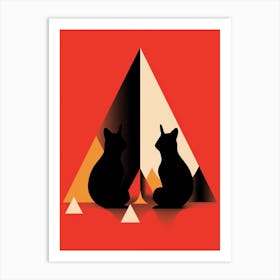 Fox Minimalist Abstract 5 Art Print