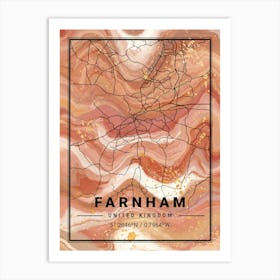 Farnham Map Art Print