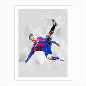 Lionel Messi Barca Art Print