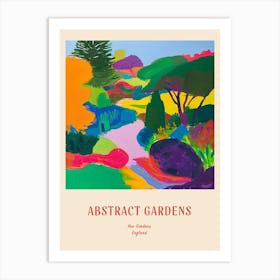 Colourful Gardens Kew Gardens United Kingdom 3 Red Poster Art Print