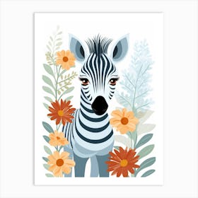 Baby Animal Illustration  Zebra 3 Art Print