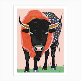 Vivid Bison Art Print