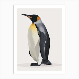 Emperor Penguin Petermann Island Minimalist Illustration 2 Art Print