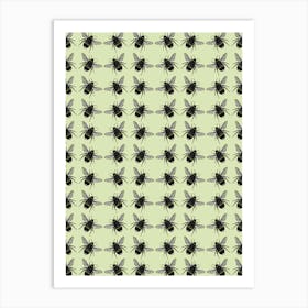 Bumblee Bee Pattern-Illustration Artwork Poster