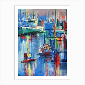 Port Of Liverpool United Kingdom Abstract Block harbour Art Print