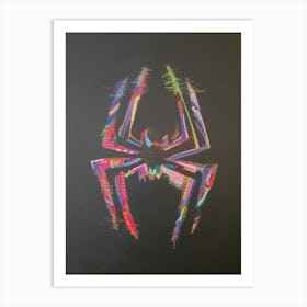 Spiderman logo glitch Art Print