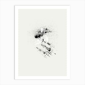 Splatter Painting In Black And White Art Print