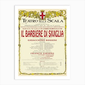 Teatro alla Scala - The Barber of Seville Art Print