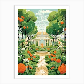 Alnwick Garden United Kingdom Modern Illustration Art Print