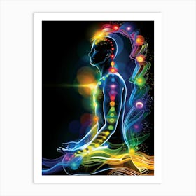 Energy, portrait of a man, future art, artwork print. "The Everlasting Energy" Art Print