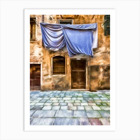 Sheets Drying In Venice Art Print