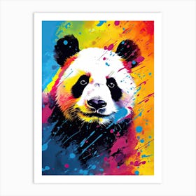 Panda Art In Color Field Painting Style 2 Art Print