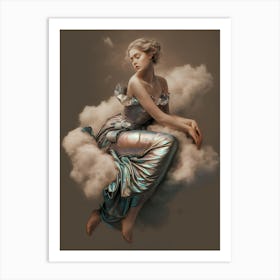 Woman On Clouds Art Print