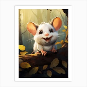 Adorable Chubby Posing Possum 1 Art Print