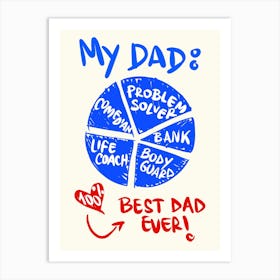 Best Dad Ever Father's Day  Art Print