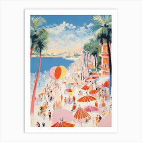 Rimini   Italy Beach Club Lido Watercolour 2 Art Print