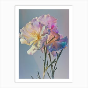 Iridescent Flower Carnation 4 Art Print