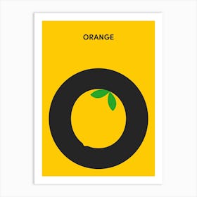 O - Orange Art Print