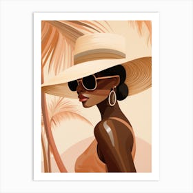 Afro-American Woman In Sunglasses Art Print