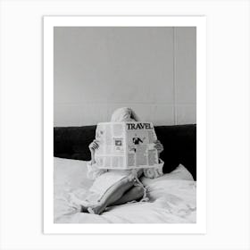 Reading In Bed Art Print