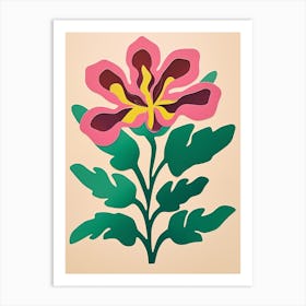 Cut Out Style Flower Art Kangaroo Paw 1 Art Print