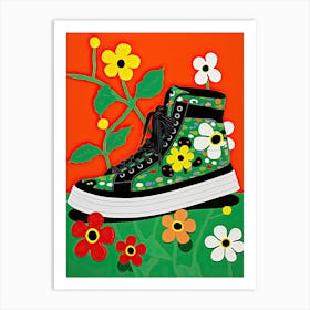 Soleful Bloomscapes: The Sneaker Garden Art Print