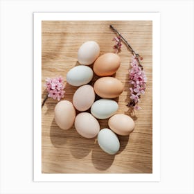 Cherry Blossoms And Eggs Art Print