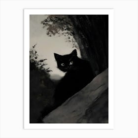 Black Cat 9 Art Print