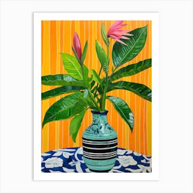 Flowers In A Vase Still Life Painting Bird Of Paradise 3 Art Print