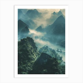 Sunrise In The Mountains Art Print