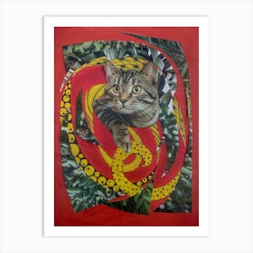 Curiosity Kill The Cat, Modern Art Of Nature Art Print