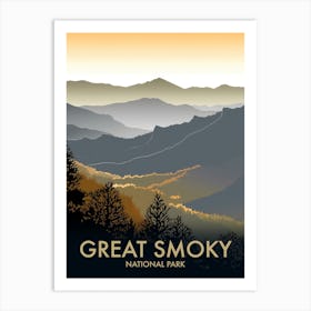 Great Smoky National Park Vintage Travel Poster 9 Art Print