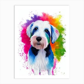 Sealyham Terrier Rainbow Oil Painting Dog Art Print