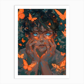 Butterfly Girl 3 Art Print