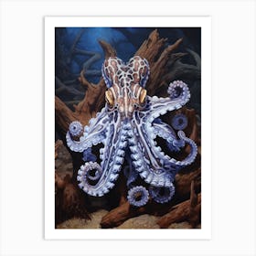Mimic Octopus Oil Painting 4 Art Print