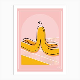 Pop Art Banana Peel Art Print