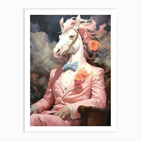 Unicorn In A Suit 2 Art Print