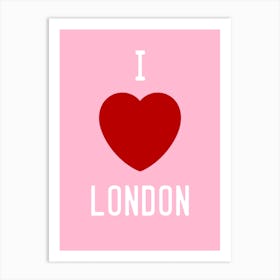 I Love London Red Heart Art Print