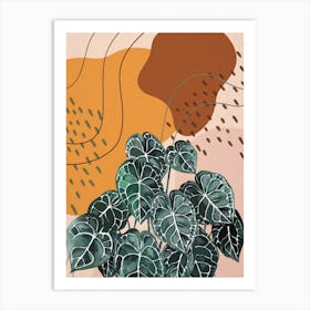 Abstract Shapes Anthurium Plant Art Print