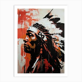 Comanche Calm; A Minimalist Perspective ! Native American Art Art Print