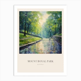 Mount Royal Park Montreal Canada 2 Vintage Cezanne Inspired Poster Art Print