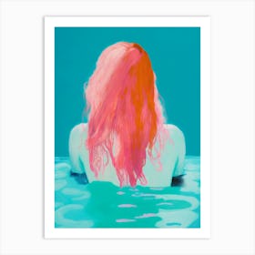 Woman In Pool Art Print
