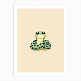 Cute Snake Print for Baby Room Art Print