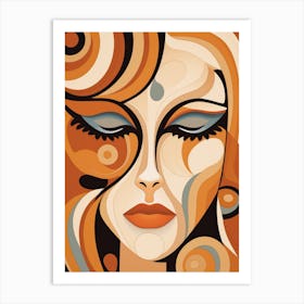 Abstract Woman Face Art Print