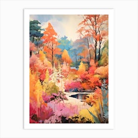 Autumn Gardens Painting Birmingham Botanical Gardens 2 Art Print