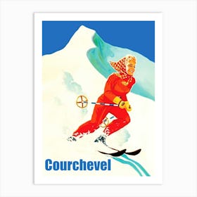 Skiing At Courcheval, France Art Print