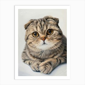 Scottish Fold Cat Painting 2 Art Print