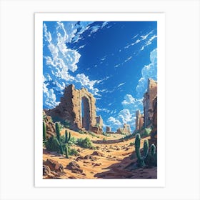 Ruins In The Desert 2 Art Print